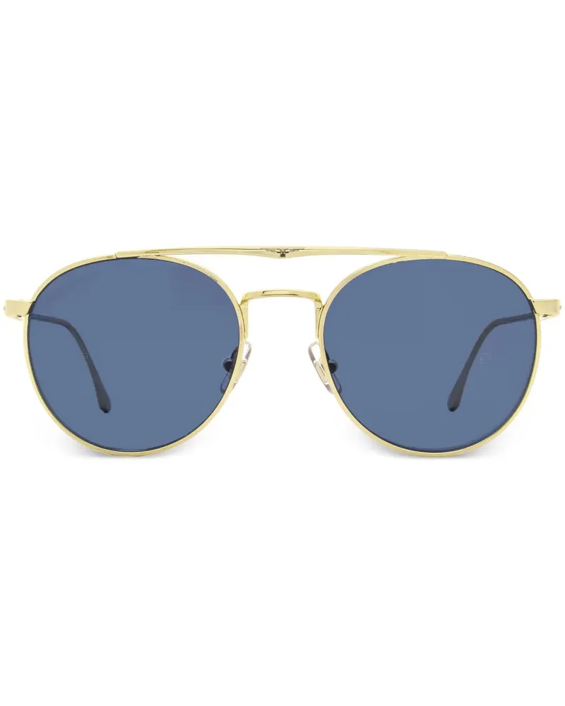 Longines Ovale Sonnenbrille mit Doppelsteg - Blau Blau