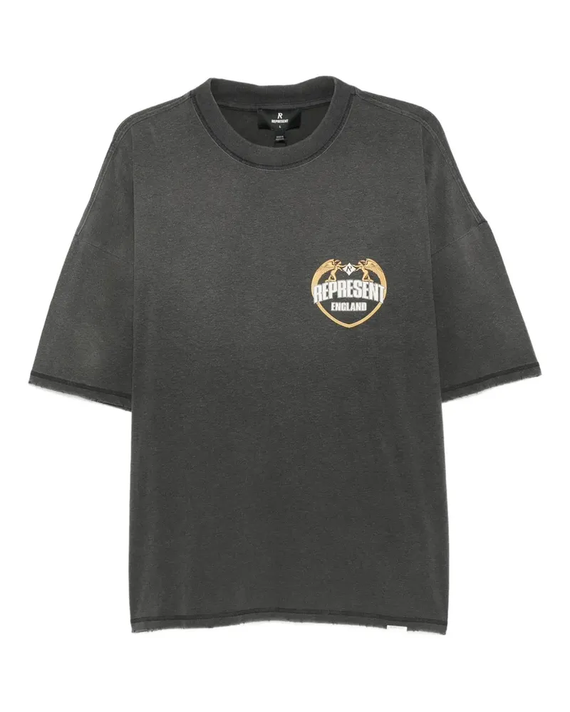 REPRESENT T-SHIRT ANGEL BORDER - Grau Grau