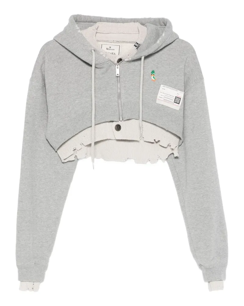 MIHARAYASUHIRO zip-up hooded jacket - Grau Grau