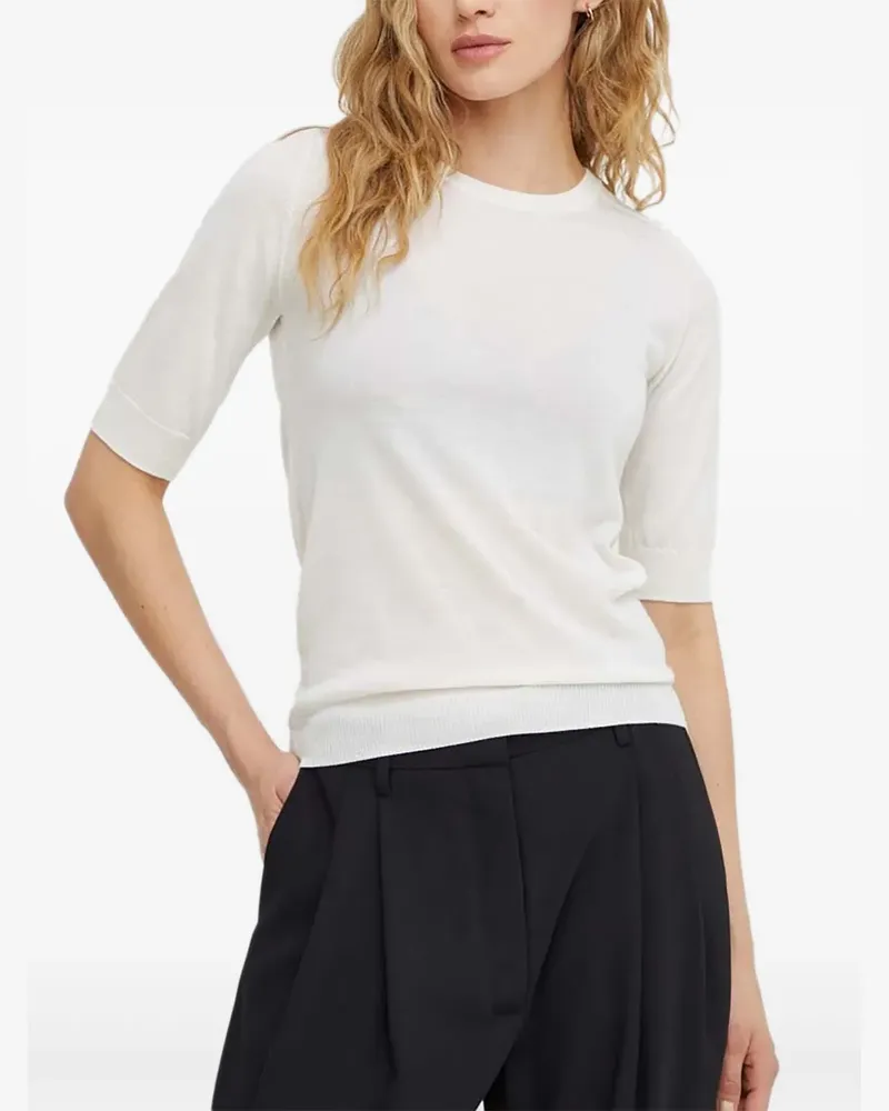 Day Birger et Mikkelsen Kurzärmeliges Oberteil mit rundem Ausschnitt - 1002 BIANCO 1002