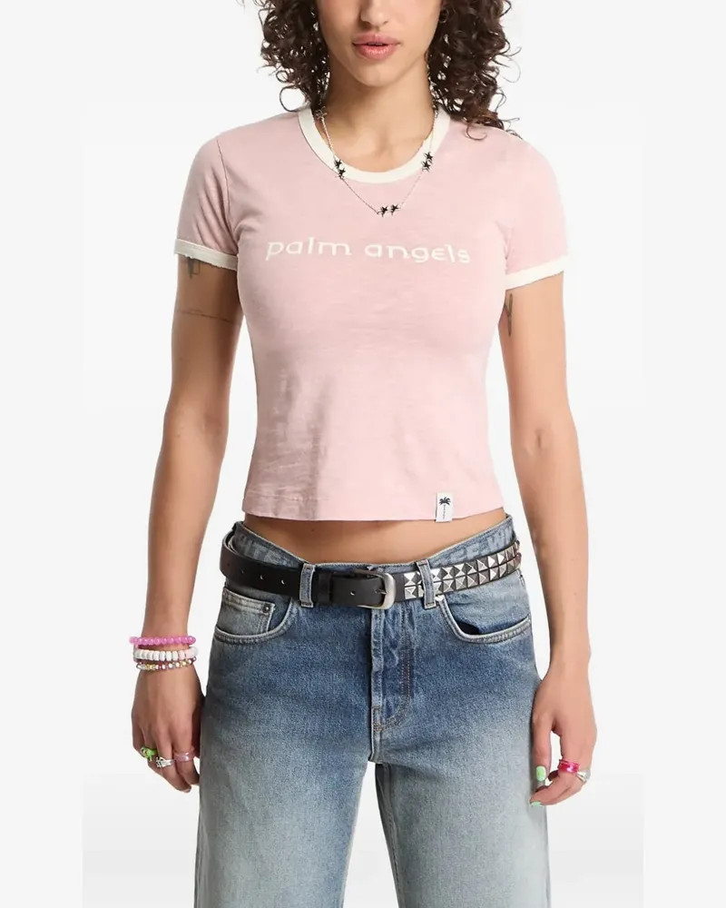 Palm Angels Hollywood Slim-Fit-T-Shirt - Rosa Rosa