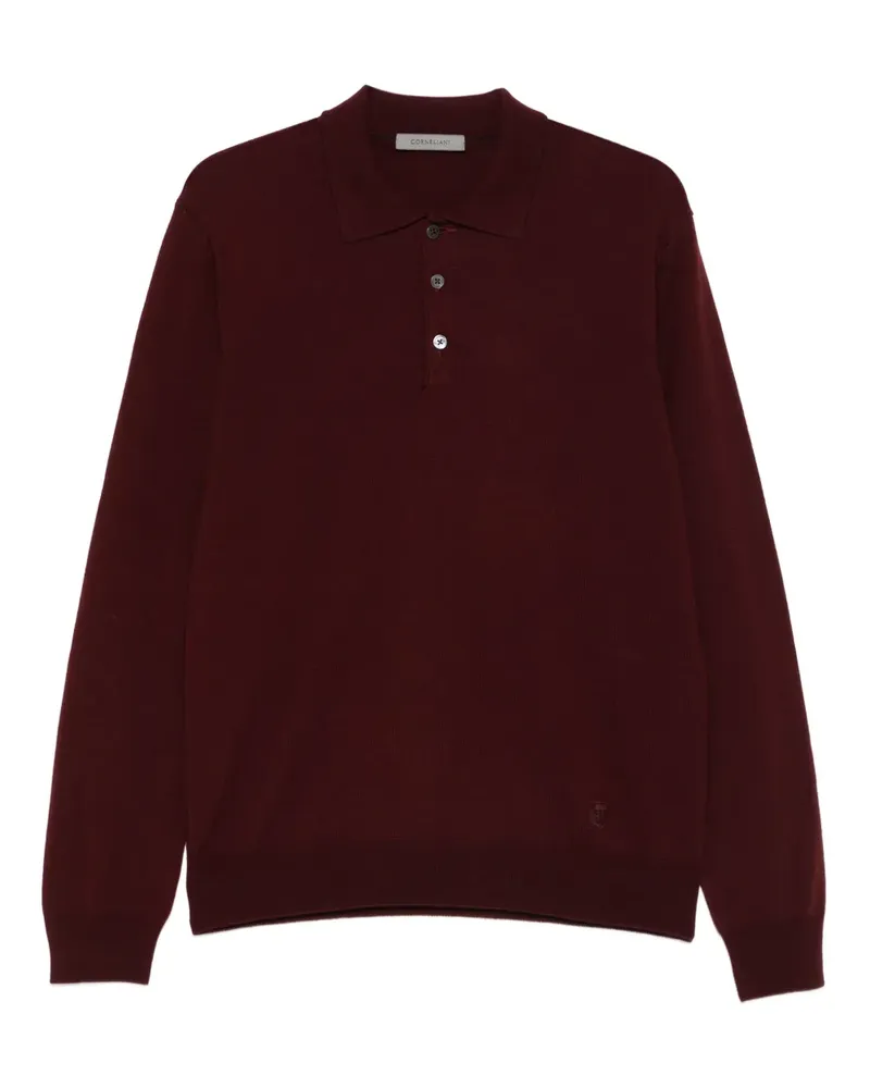 Corneliani Langärmeliges Poloshirt - Rot Rot