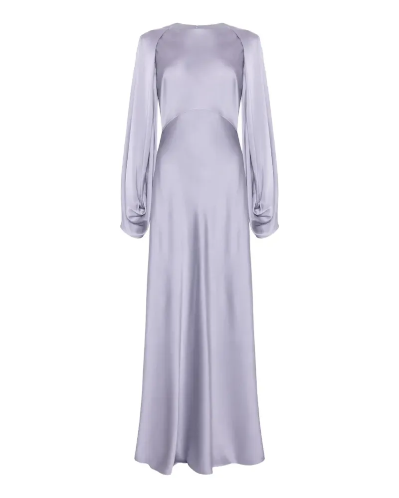 Roksanda Ilincic Langärmeliges Kami Maxikleid aus Seidensatin - Violett Violett