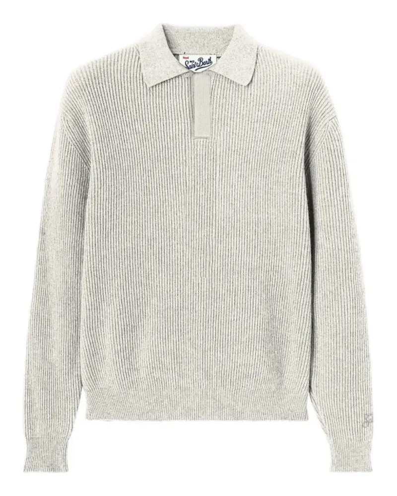 MC2 Saint Barth off white Downing wool ribbed-knit polo - Nude Nude