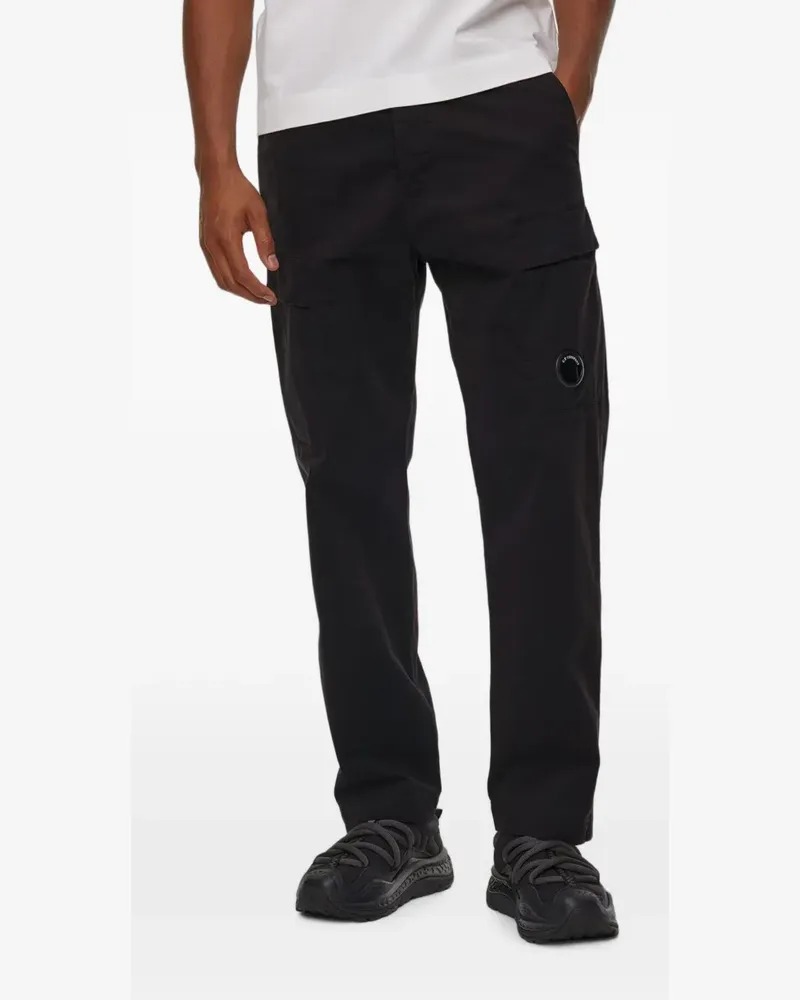 C.P. Company Cargohose aus Stretch-Satin - Schwarz Schwarz