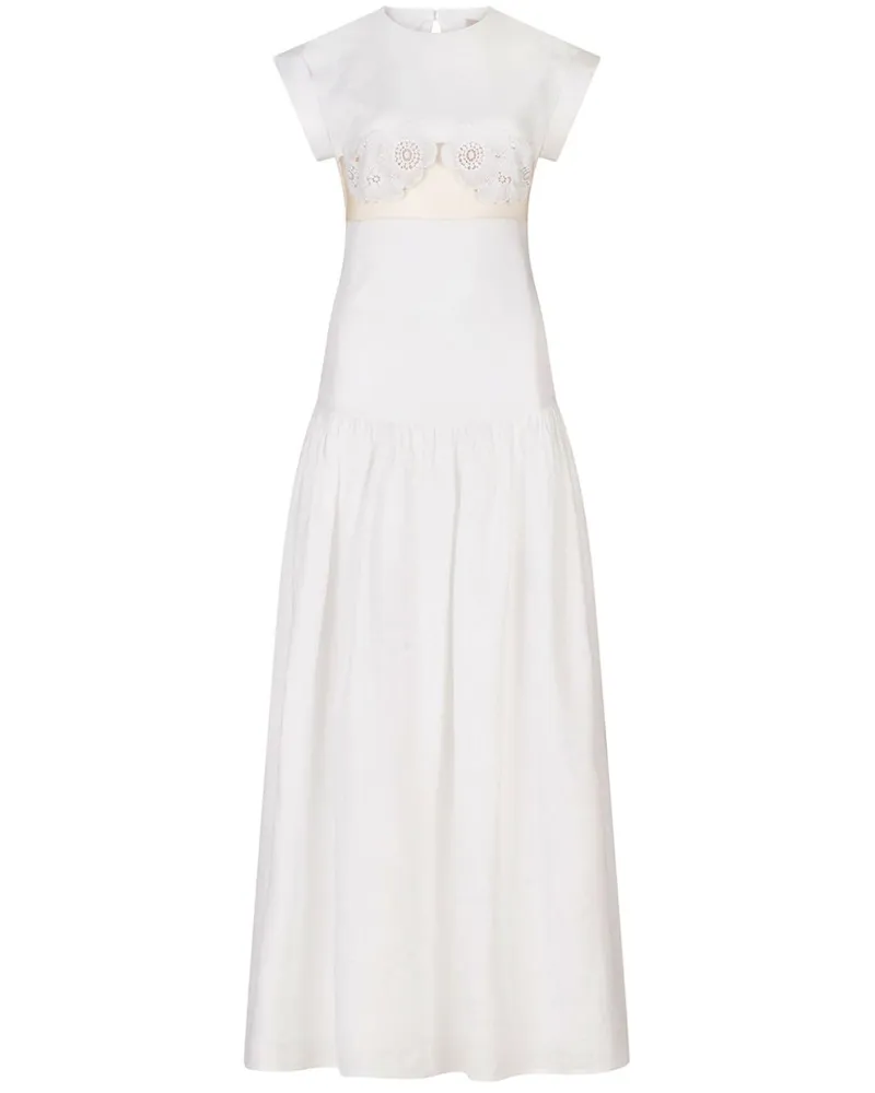 Silvia Tcherassi Hanane Maxikleid - Weiß Weiß