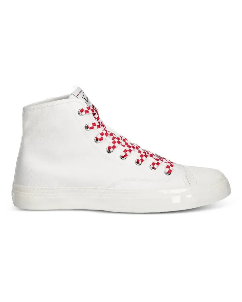 Kenzo Karierte High-Top-Sneakers - Weiß Weiß