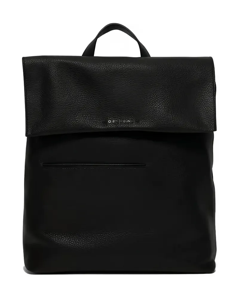 Orciani Active Micron pebbled leather backpack - Schwarz Schwarz