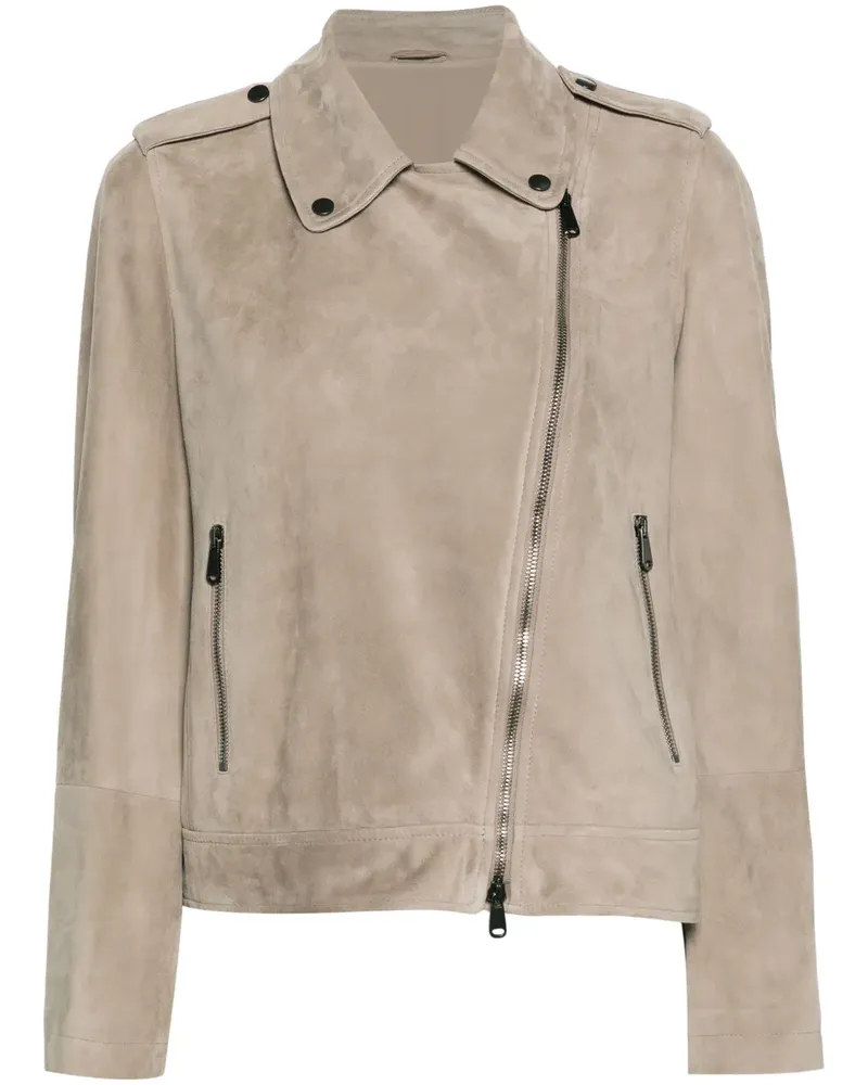 Brunello Cucinelli Jacke aus Wildleder - Nude Nude