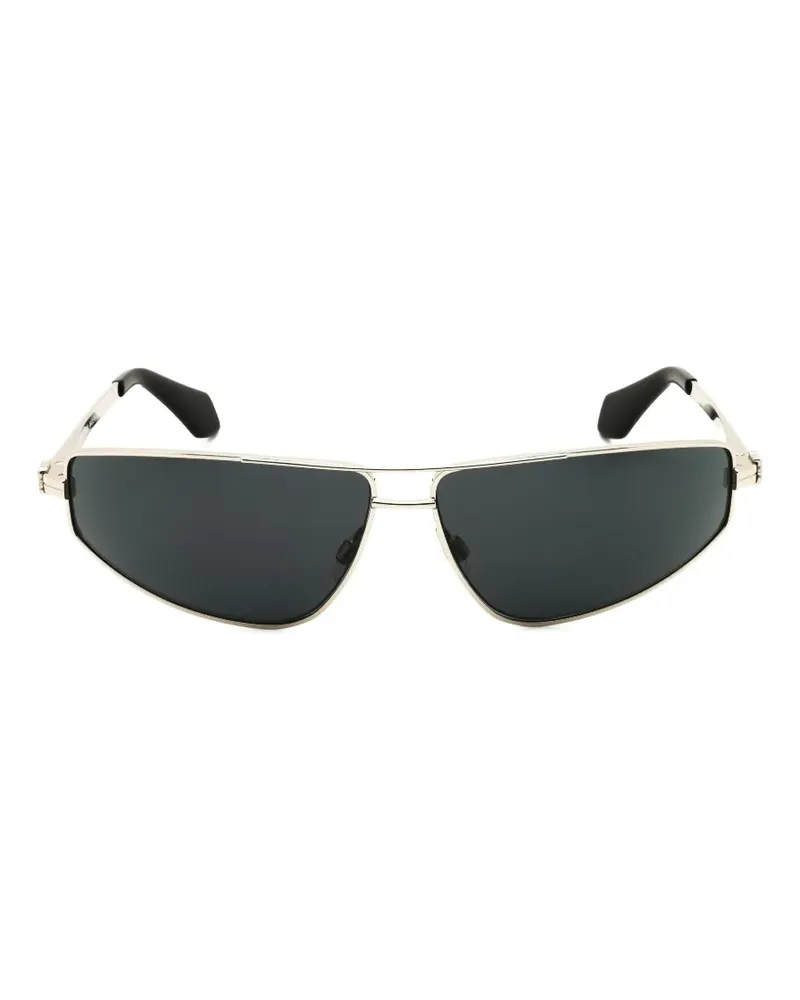 Palm Angels Clavey rectangle-frame sunglasses - Gold Gold