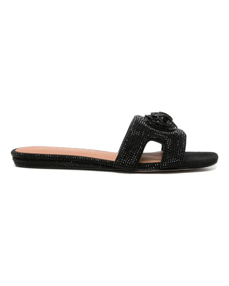 Kurt Geiger eagle-head crystal-embellished sandals - Schwarz Schwarz