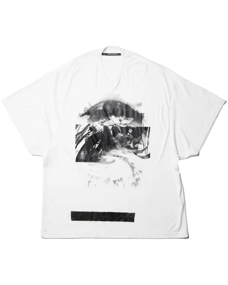 Julius Abstract Ozone T-Shirt - Weiß Weiß