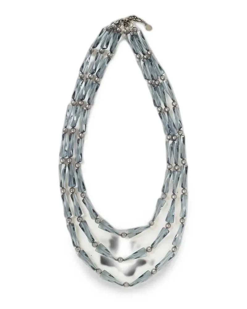 Emporio Armani beaded multi-strand necklace - Grau Grau