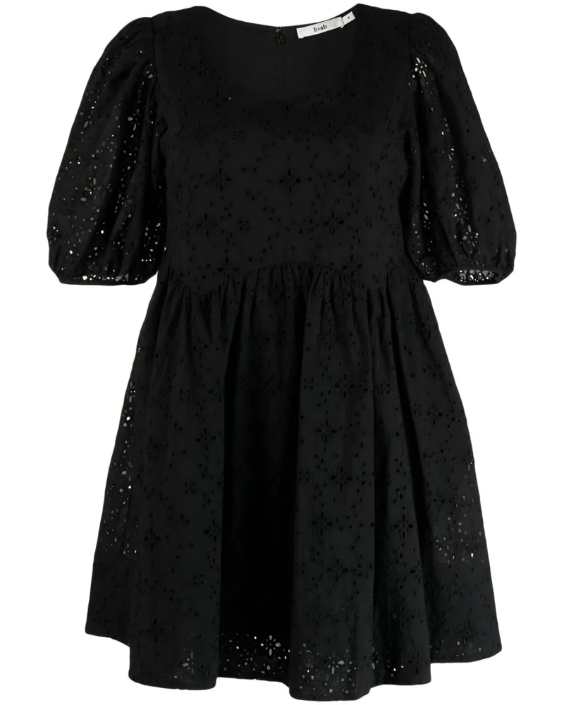 b+ab Spitzenkleid mit Puffärmeln - Blau Blau