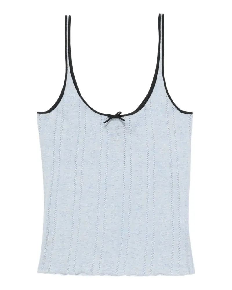 Acne Studios silk knit tank top - Blau Blau