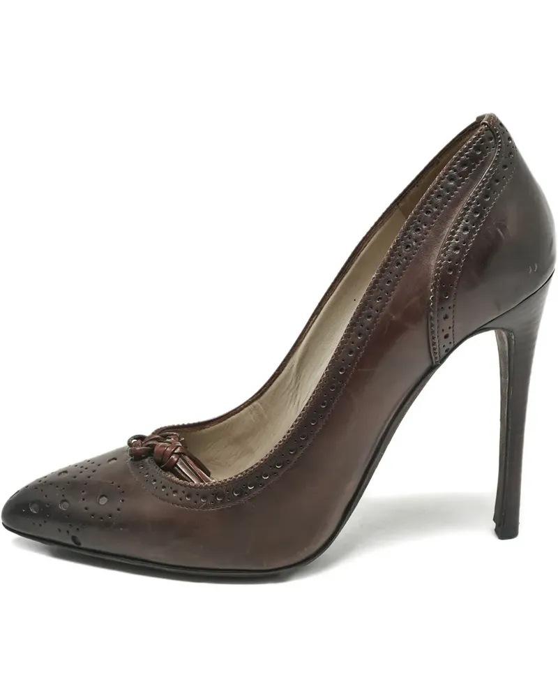 Tom Ford Pumps mit Budapestermuster 120mm - Braun Braun