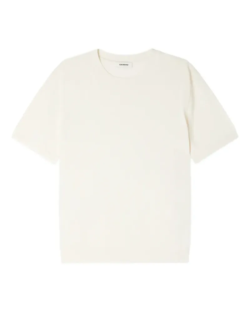 Sandro Klassisches T-Shirt - Nude Nude