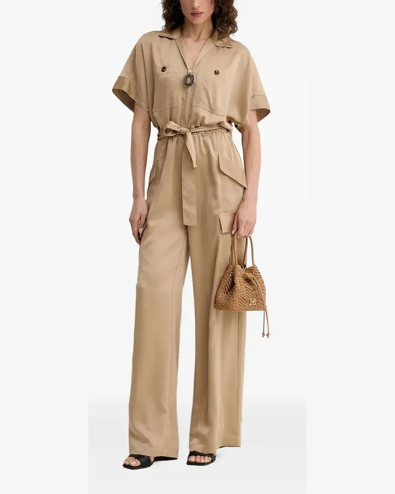 Simona Corsellini Jumpsuit mit Gürtel - Nude Nude