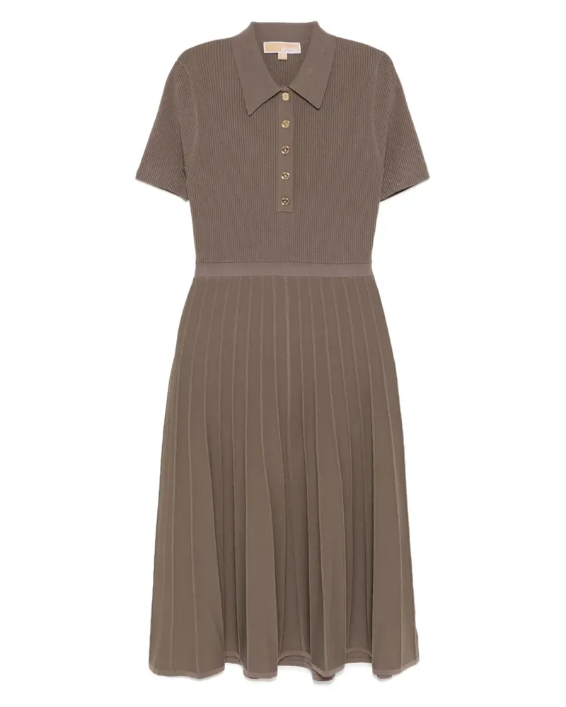 Michael Kors Gestricktes Poloshirtkleid - Braun Braun