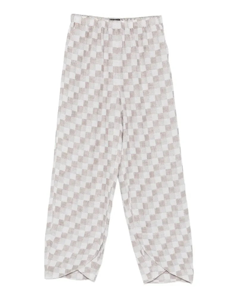 Emporio Armani check trousers - Nude Nude