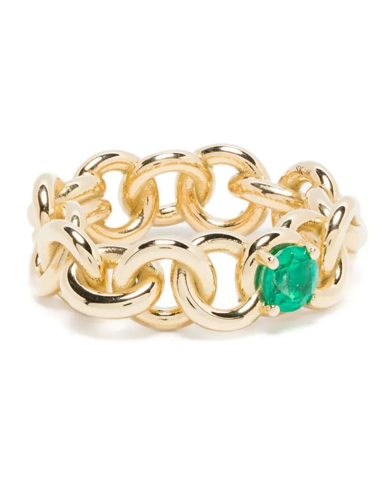 Spinelli Kilcollin 18kt Fused Serpens Gelbgoldring mit Smaragd Gold