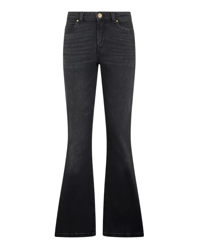 Roberto Cavalli logo-patch flared jeans - Schwarz Schwarz
