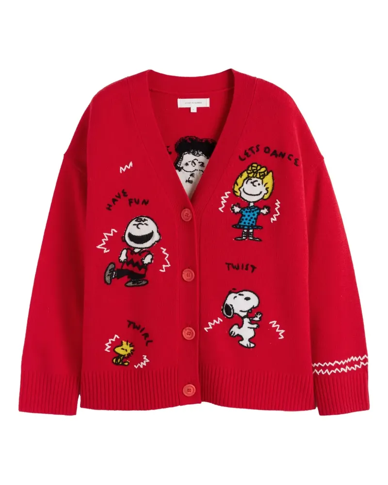 Chinti & Parker Peanuts Dancing Cardigan - Rot Rot