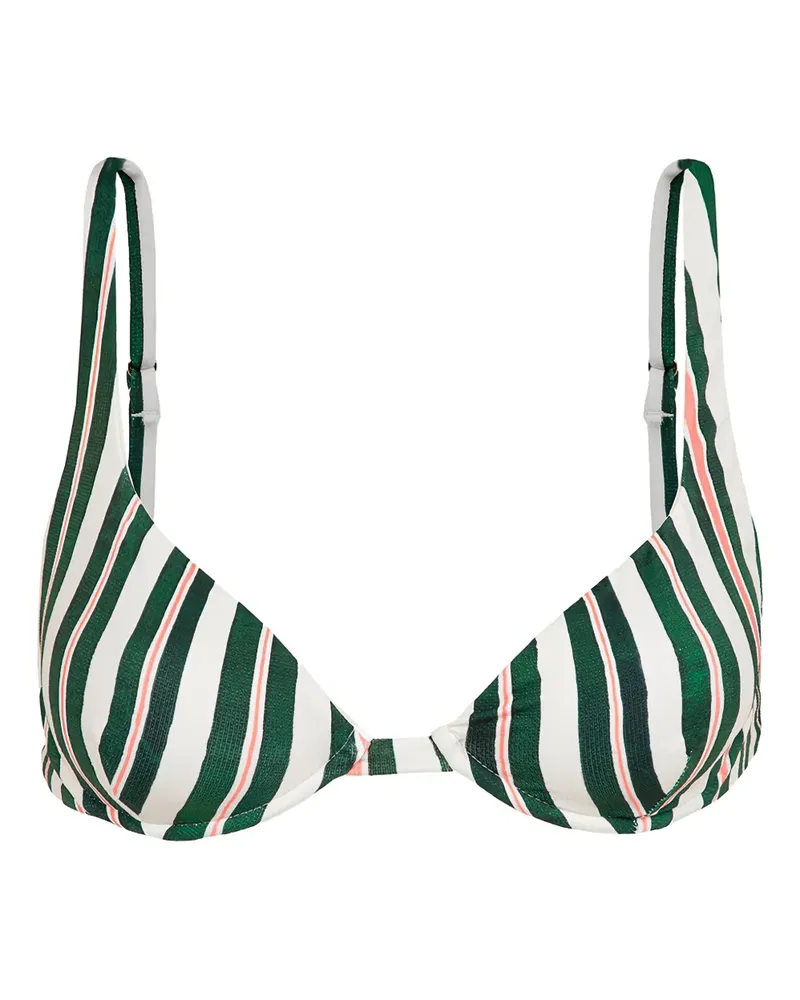 Lenny Niemeyer Gestreiftes Bikinioberteil - Grün Grün