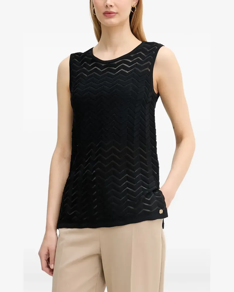 Joseph Ribkoff chevron-knit sleeveless top - Schwarz Schwarz