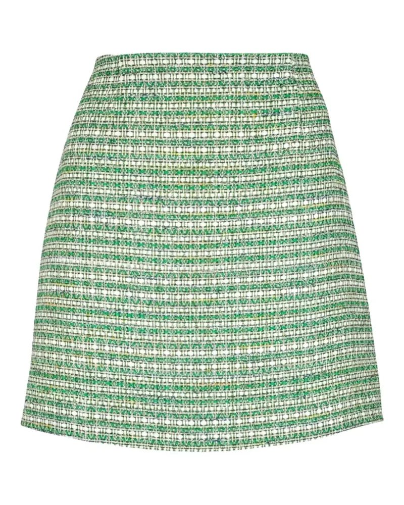 Carolina Herrera New York Tweed-Rock in A-Linie - Grün Grün