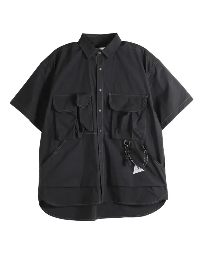and wander cargo-pocket short-sleeve shirt - Schwarz Schwarz