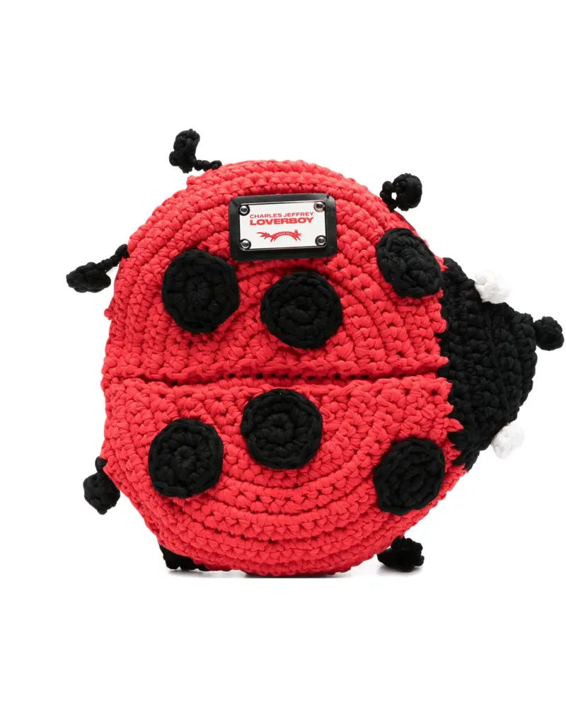 Charles Jeffrey Loverboy ladybug-appliqué belt bag - Rot Rot