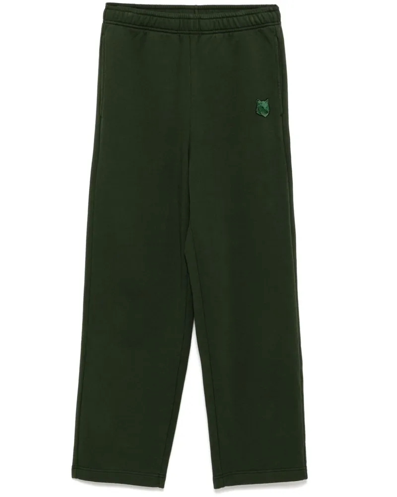 Kitsuné Hose mit Fox Head-Patch - Grün Grün