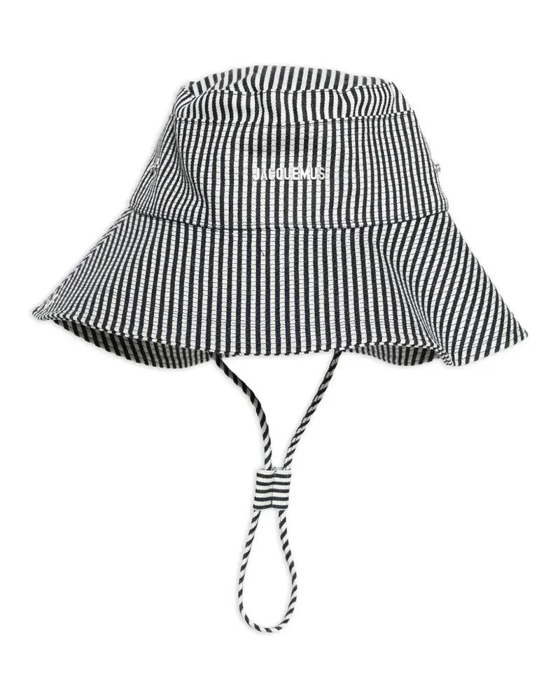 Jacquemus Gestreifter De-Nîmes Hut - Blau Blau
