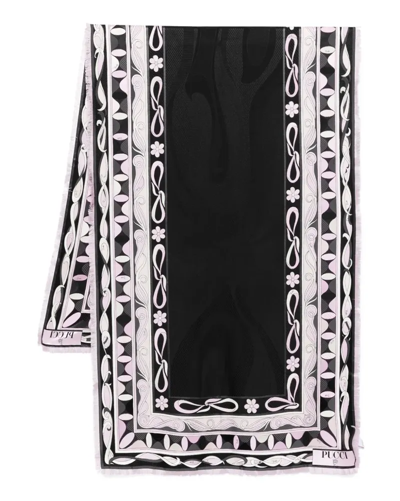 Emilio Pucci patterned scarf - Schwarz Schwarz