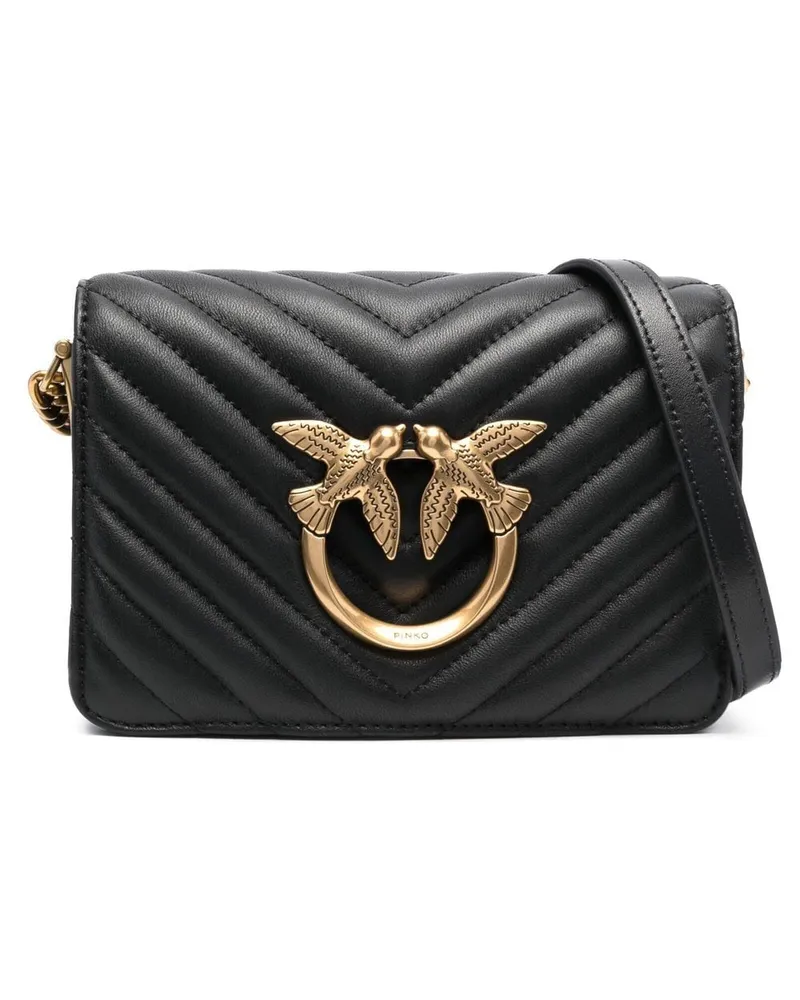 Pinko Mini Click Love Tasche - Schwarz Schwarz
