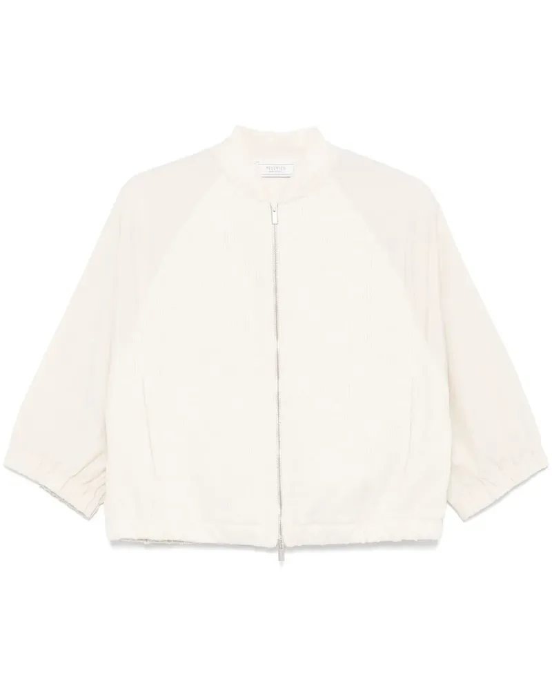 Peserico Bomberjacke aus Lurex - Nude Nude