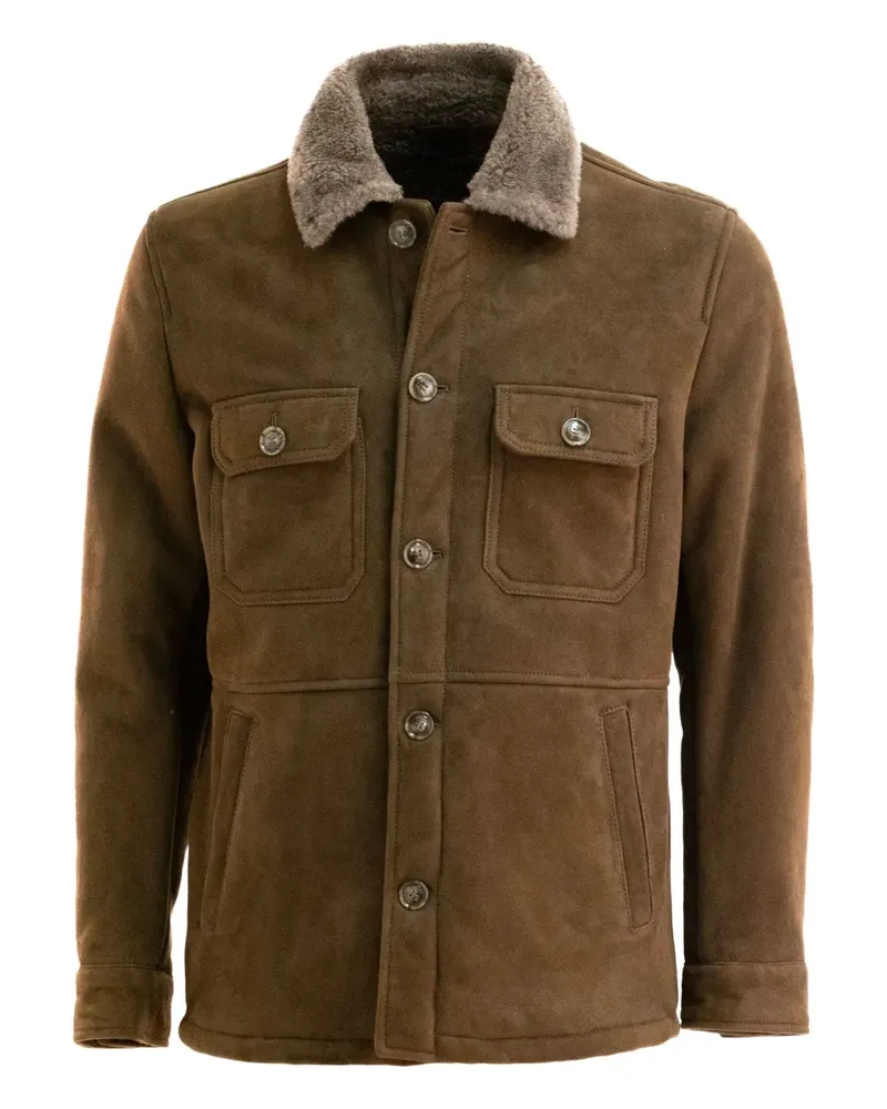 BARBA Jacke aus Wildleder - Braun Braun