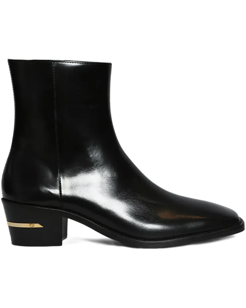 Amiri Stiefel mit Metallic-Ferse - Schwarz Schwarz