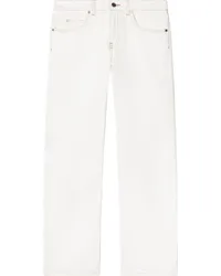 OFF-WHITE Straight-Leg-Jeans mit Kontrastnaht Weiß