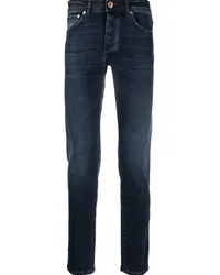 BARBA Slim-Fit-Jeans mit Logo-Patch Blau