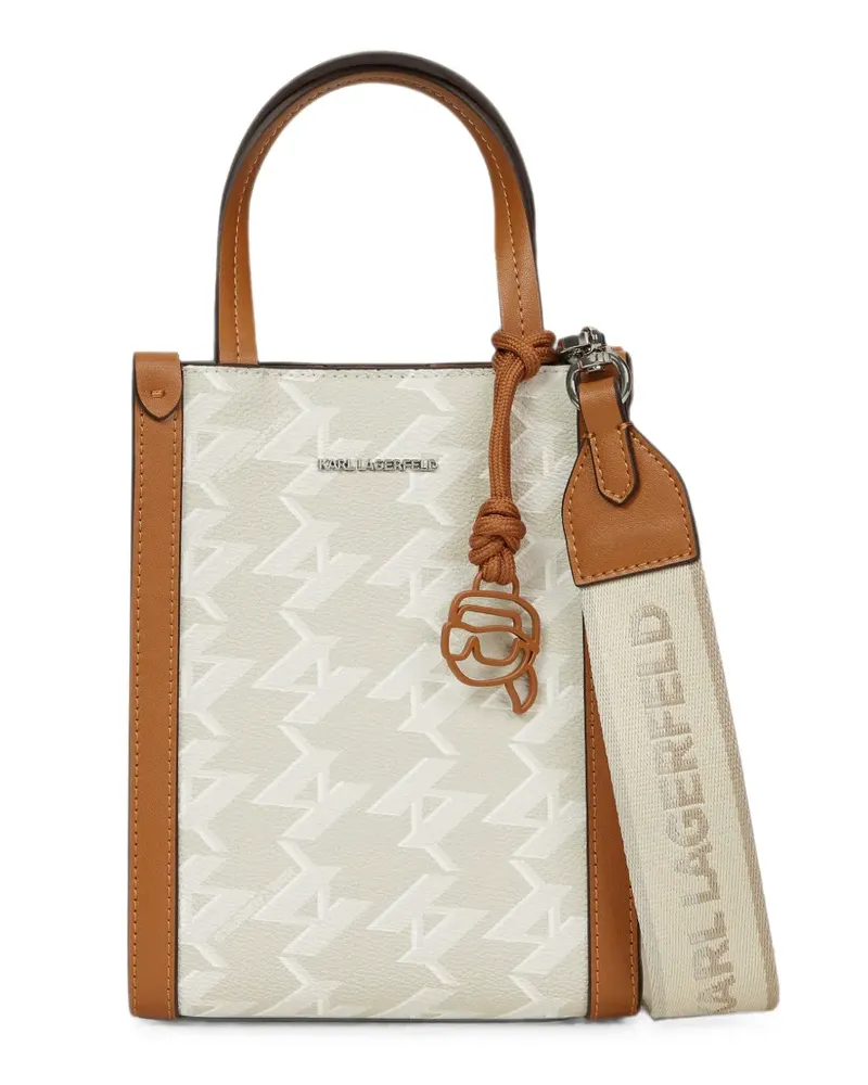 Karl Lagerfeld Ikon Tote Bag mit Monogramm - Nude Nude