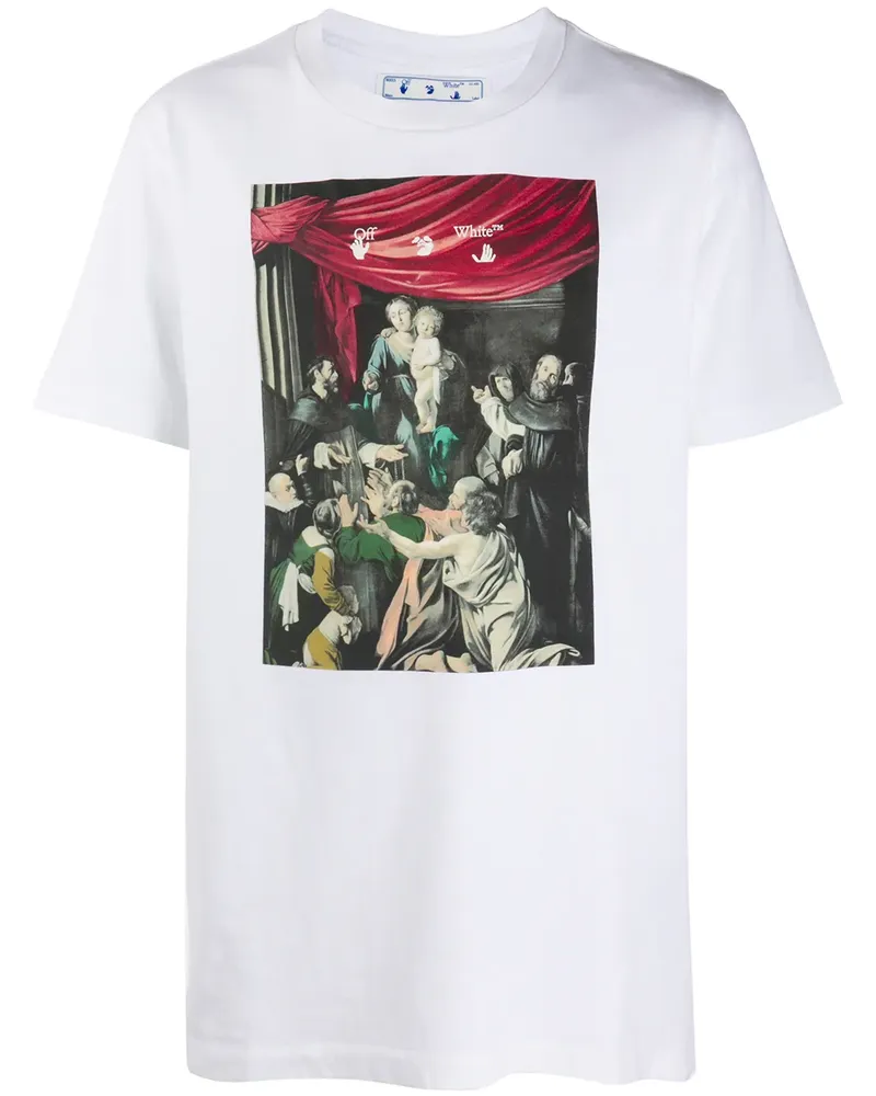 OFF-WHITE T-Shirt mit "Caravaggio"-Print - Weiß Weiß