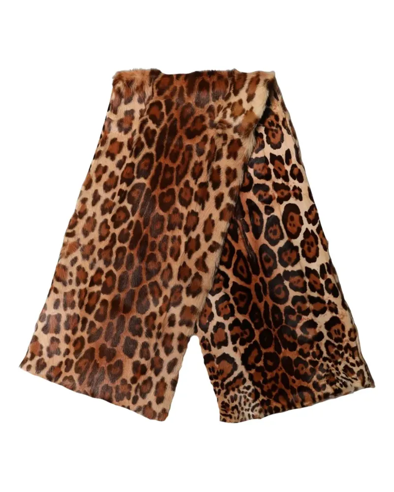 Dolce & Gabbana leopard-print scarf - Braun Braun