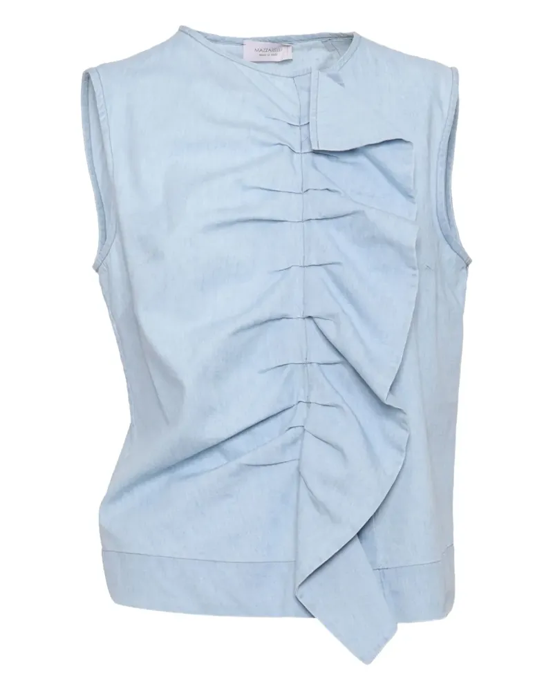 MAZZARELLI Gerüschtes Barbara Jeanstop - Blau Blau