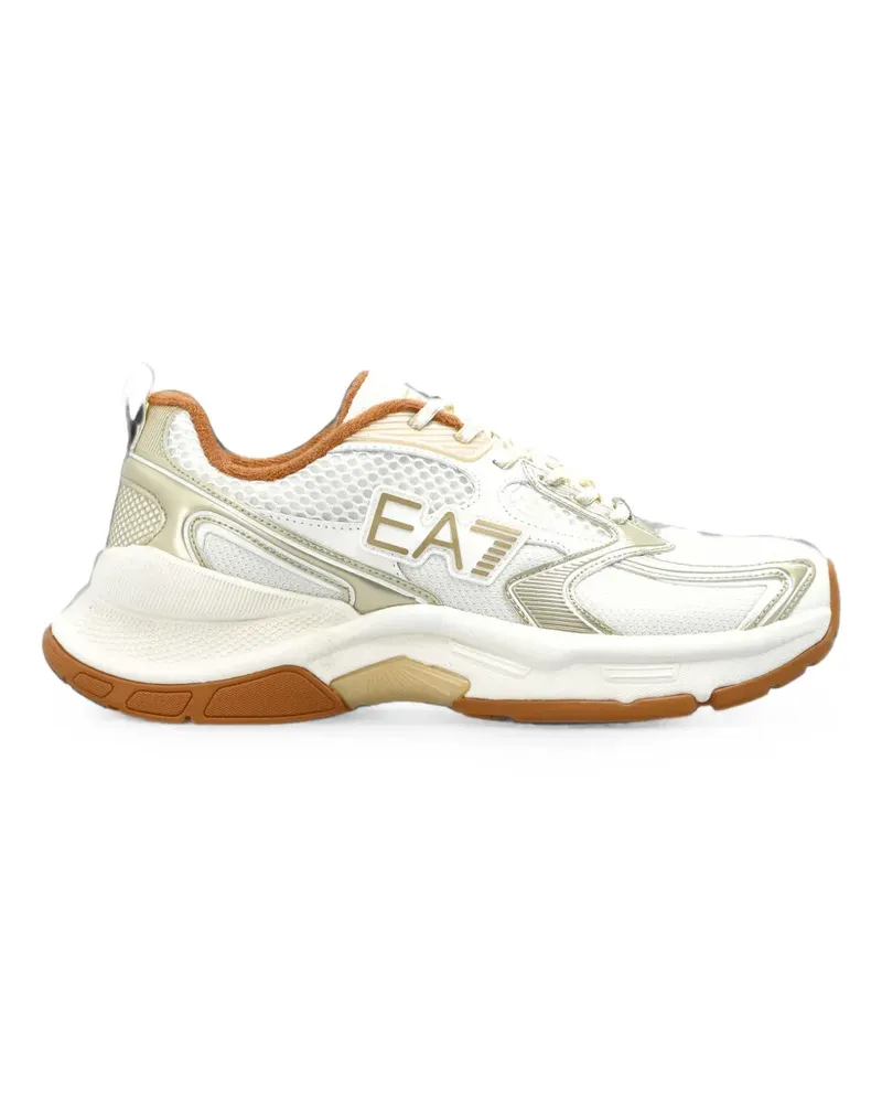 EA7 Sneakers mit Logo-Patch - Weiß Weiß
