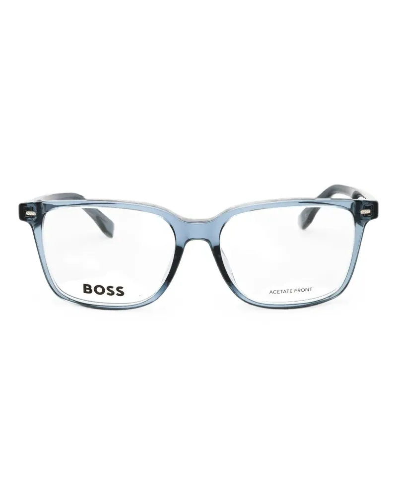 HUGO BOSS rectangle-frame glasses - Blau Blau