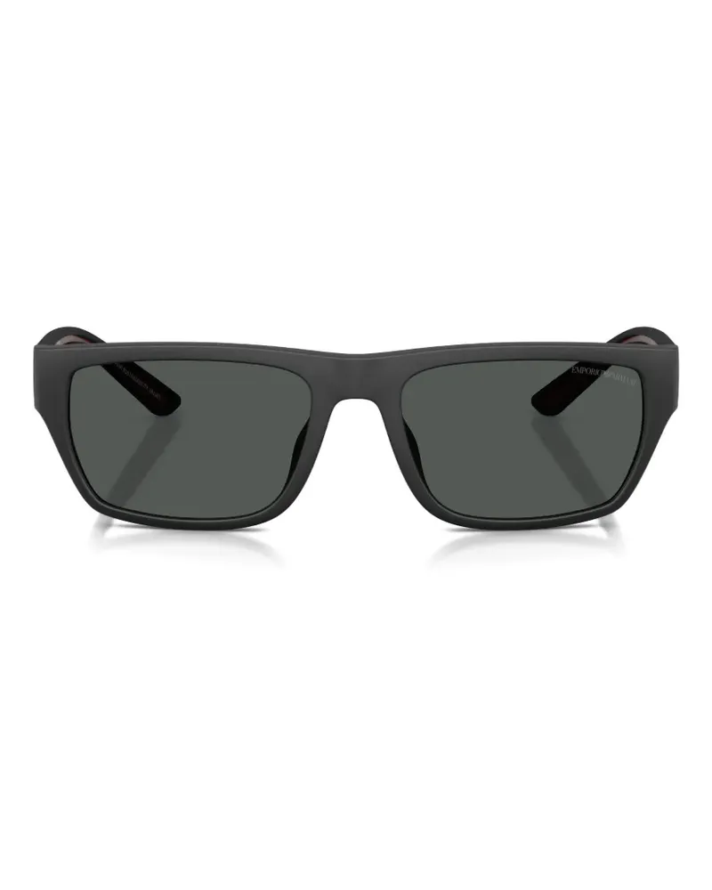 Emporio Armani rectangle-frame sunglasses - Schwarz Schwarz