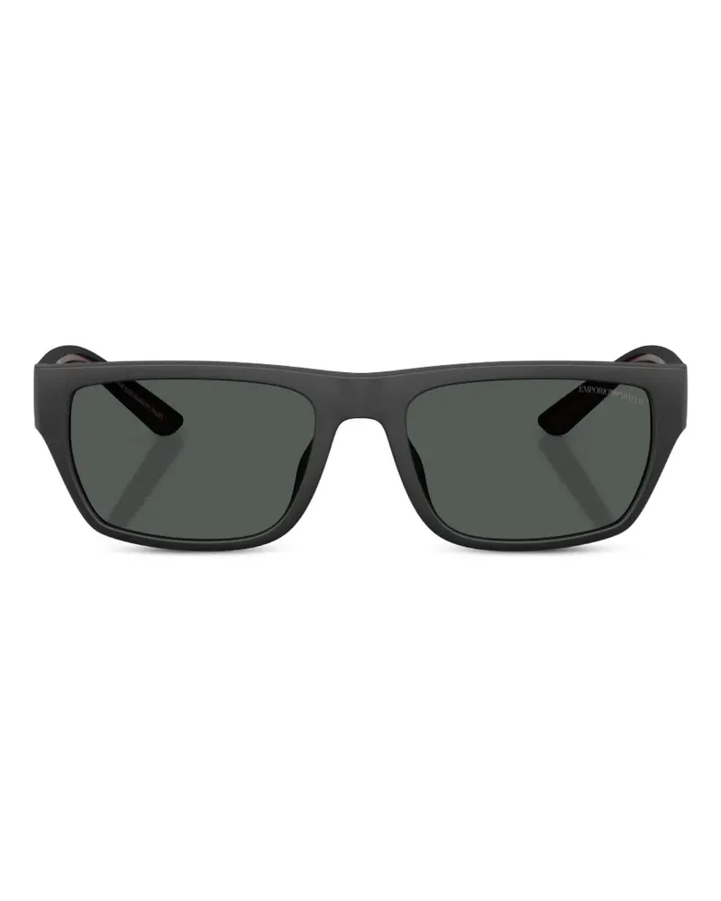 Emporio Armani rectangle-frame sunglasses - Schwarz Schwarz