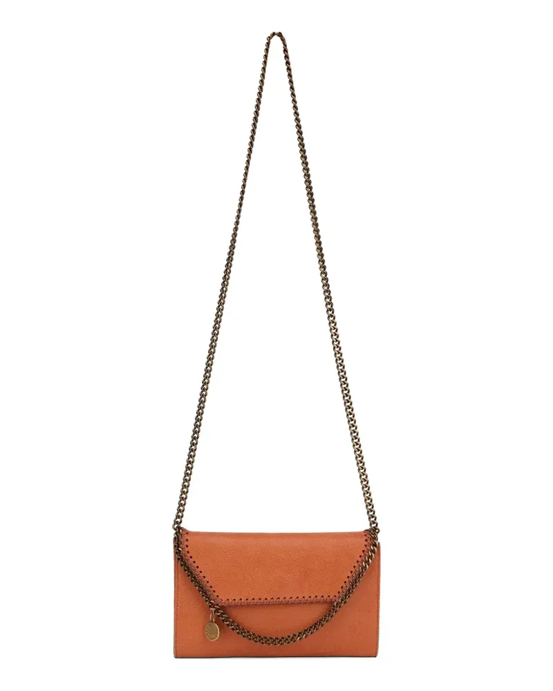 Stella McCartney Falabella whipstitch-trim shoulder bag - Orange Orange